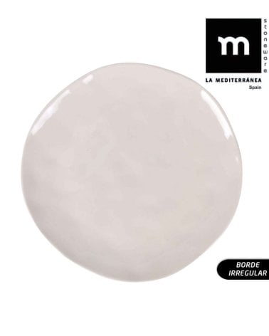 Plato Llano Iberica con Borde Irregular