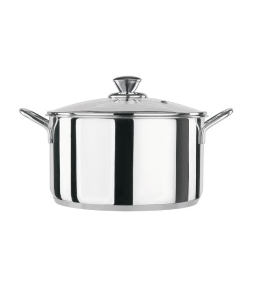 Olla Inox 18/10 Con Tapa de Cristal Chef