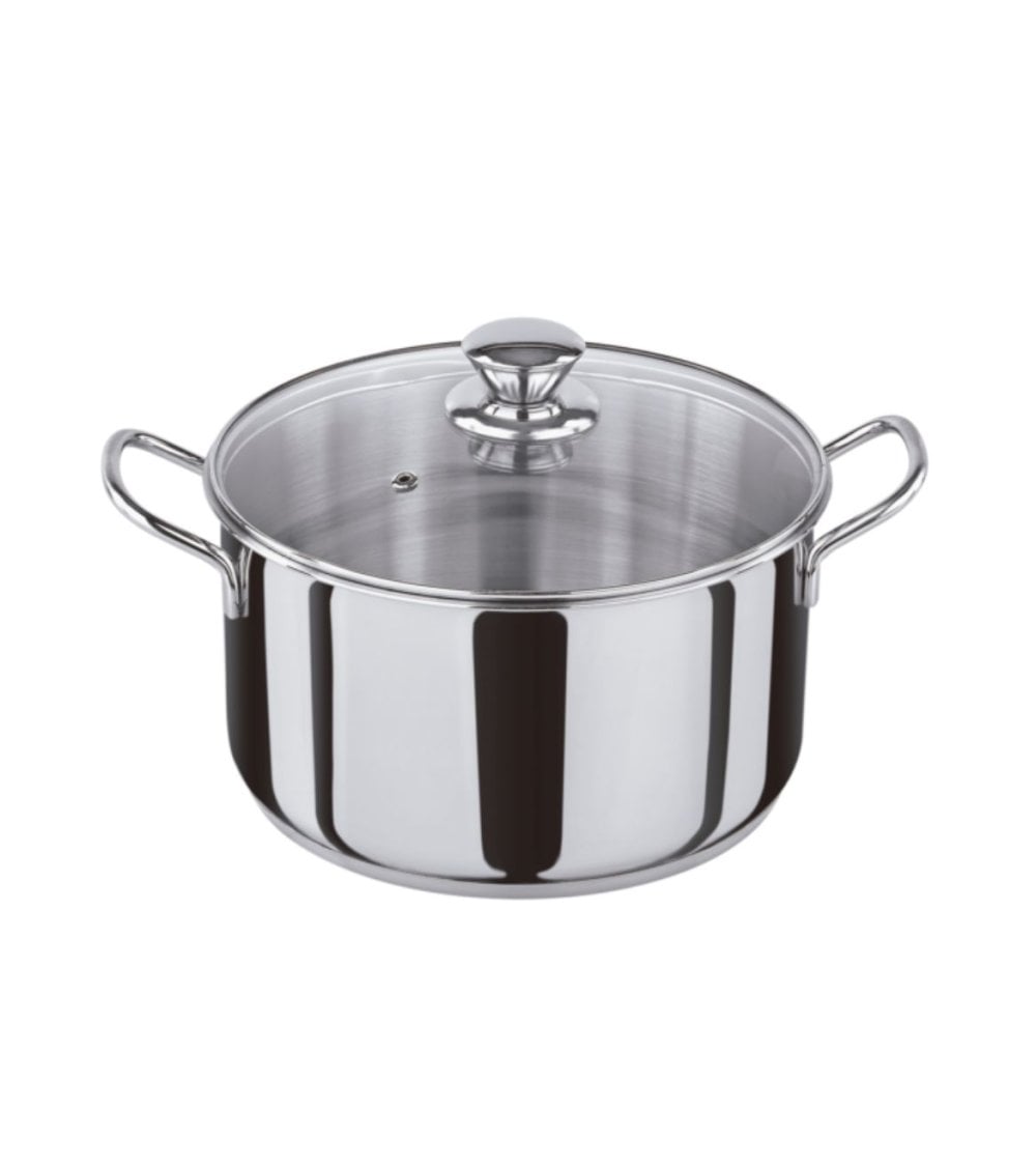 Olla Inox 18/10 Con Tapa de Cristal Chef