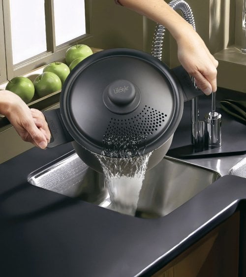 Olla de Aluminio con Tapa Escurridora para Pasta Luxe