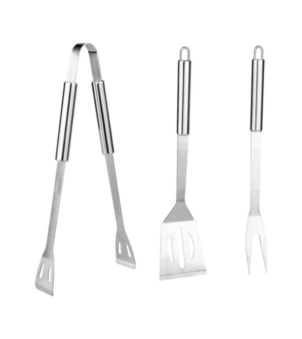 Set de 3 Accesorios para Barbacoa Inox Chef