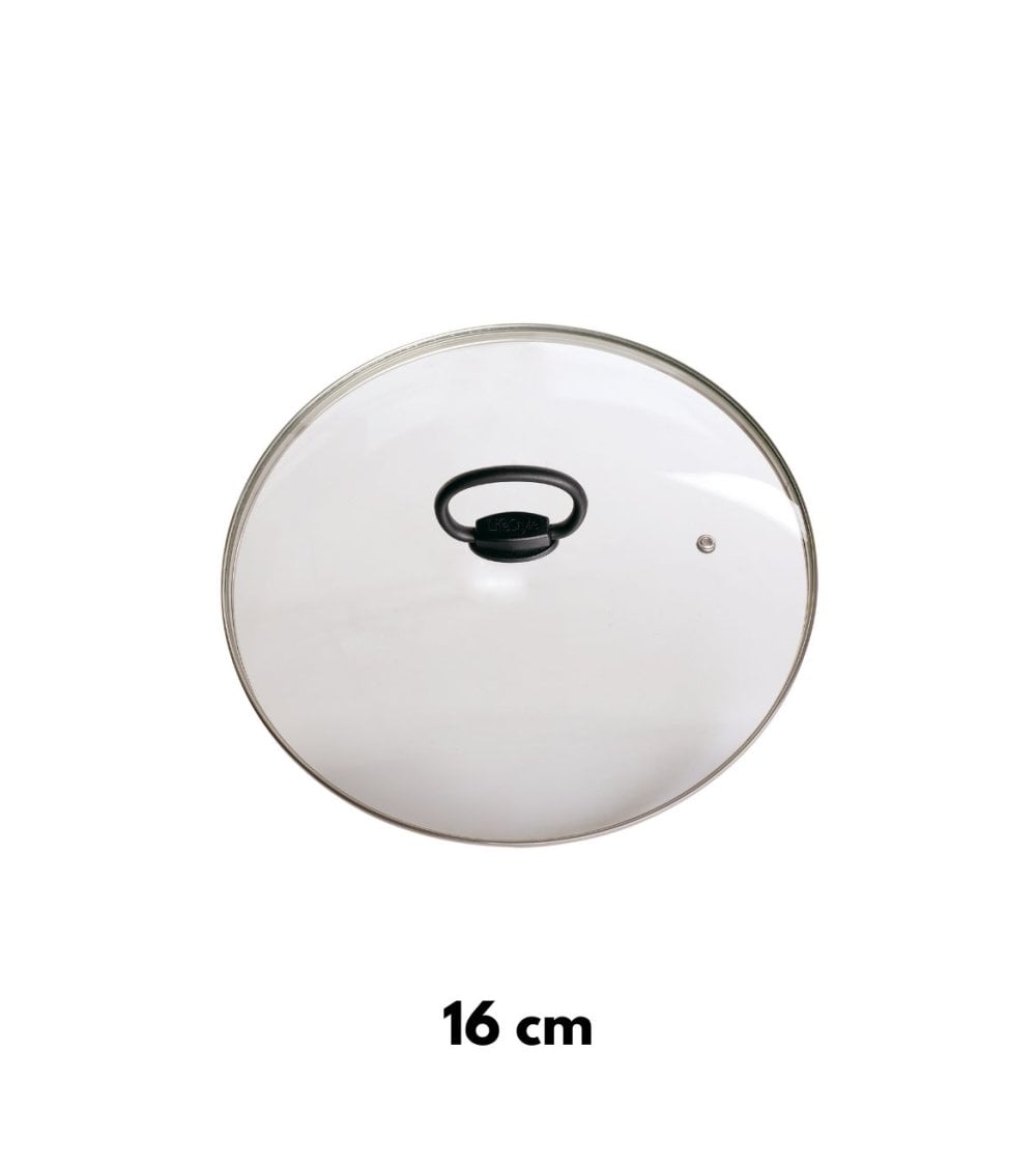 Tapa de Vidrio Templado con Asa Plegable