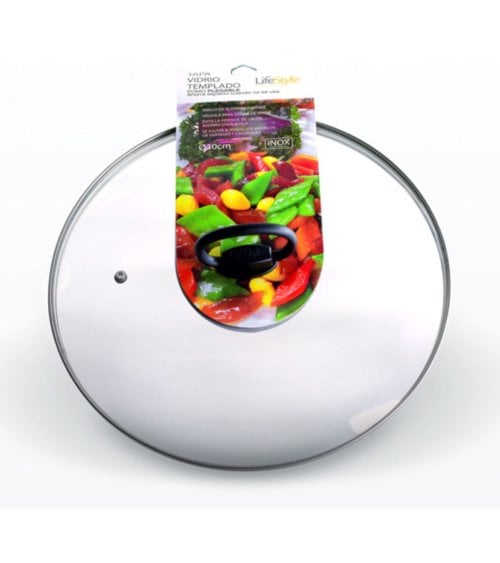 Tapa de Vidrio Templado con Asa Plegable