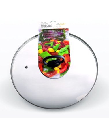 Tapa de Vidrio Templado con Asa Plegable