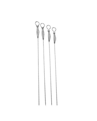 Set de 4 Pinchos para Barbacoa con Protección de Calor