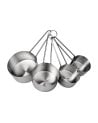 Set de 4 Cazos Medidores de Acero Inox