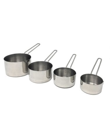 Set de 4 Cazos Medidores de Acero Inox