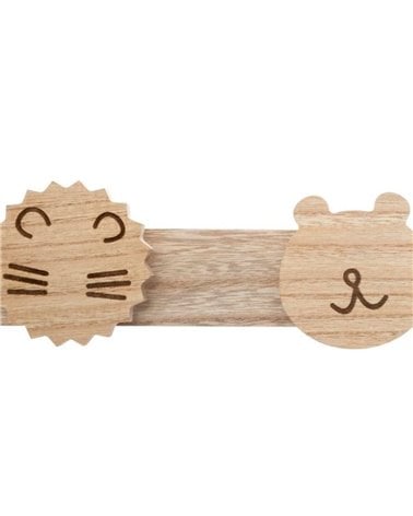 Perchero de Pared con Animales Salvajes