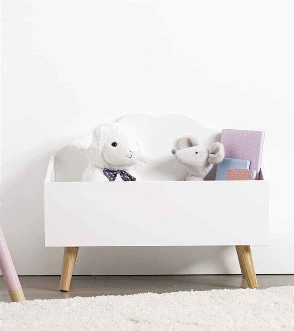 Cofre Infantil para Juguetes Nubes