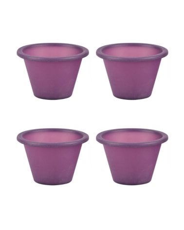 Set de 4 Moldes de Flan de Silicona Violett