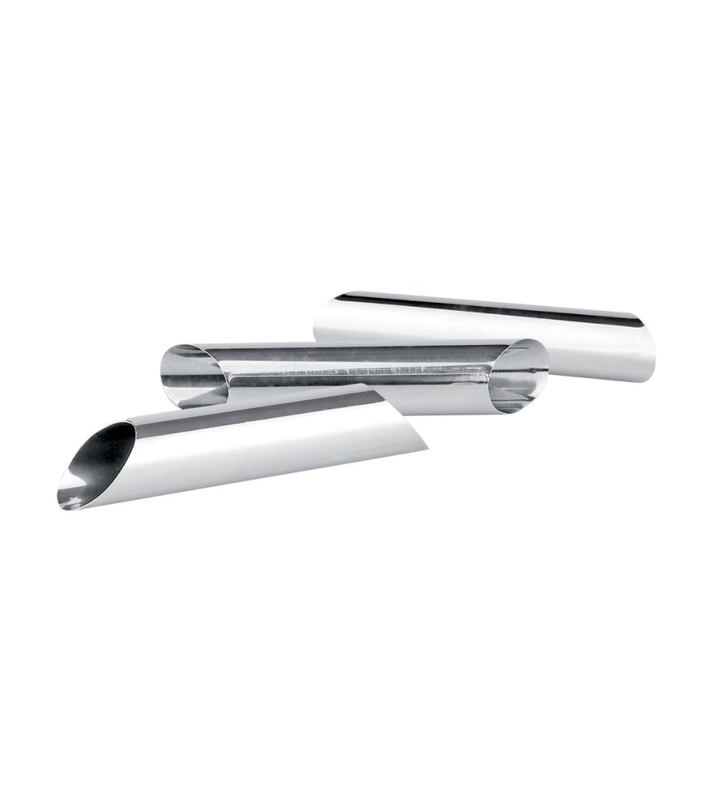 Set de 3 Moldes Canutillos de Acero Inox