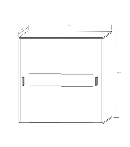 Armario con Dos Puertas Correderas Baena