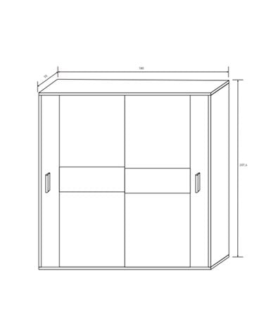 Armario con Dos Puertas Correderas Baena