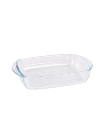 Fuente Rectangular de Cristal con Asa Quttin