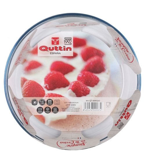 Molde Redondo para Tarta Honda de Vidrio