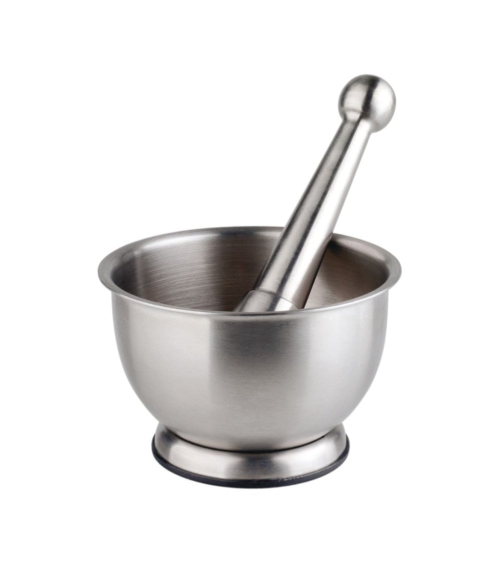 Mortero de Acero Inox con Mazo