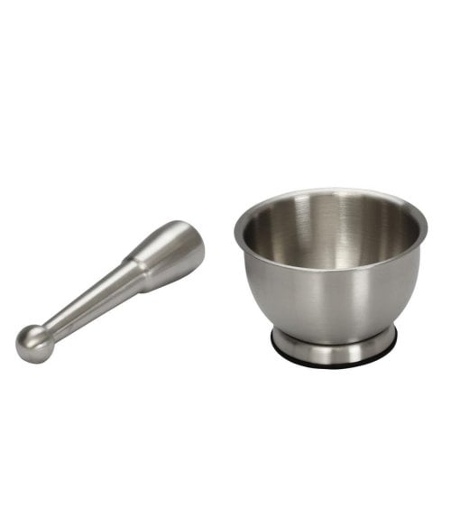 Mortero de Acero Inox con Mazo