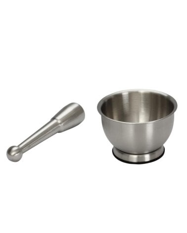 Mortero de Acero Inox con Mazo