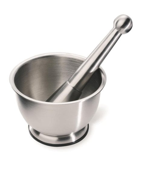 Mortero de Acero Inox con Mazo
