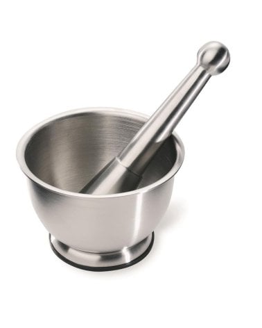 Mortero de Acero Inox con Mazo