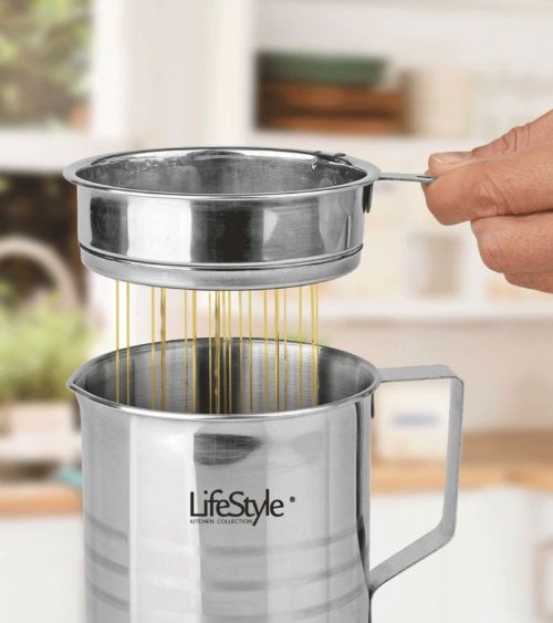 Grasera con Filtro de Malla Fina de Acero Inox