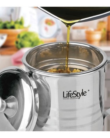 Grasera con Filtro de Malla Fina de Acero Inox