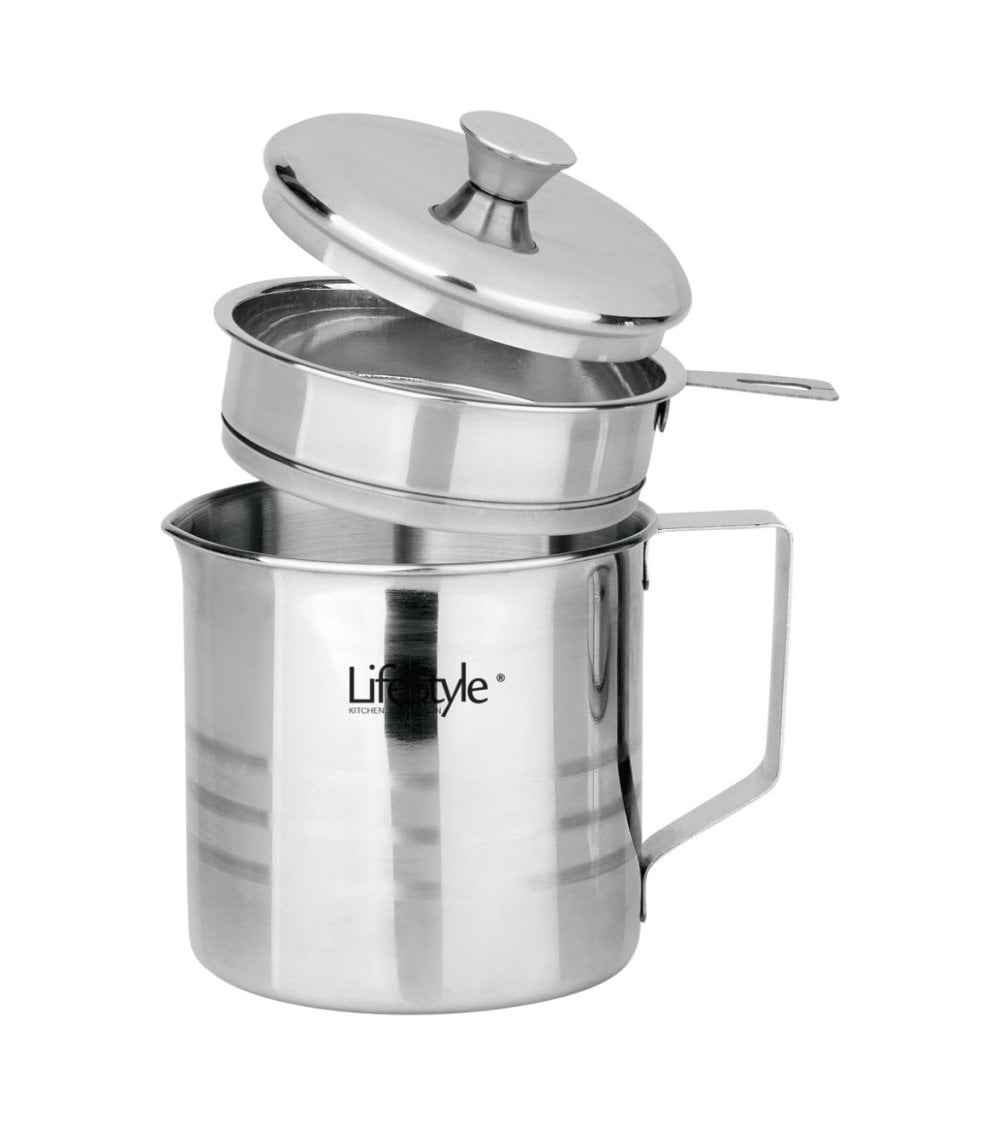 Grasera con Filtro de Malla Fina de Acero Inox