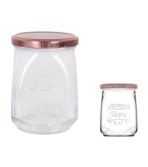 Tarro de Cristal con Tapa de Metal Tasty