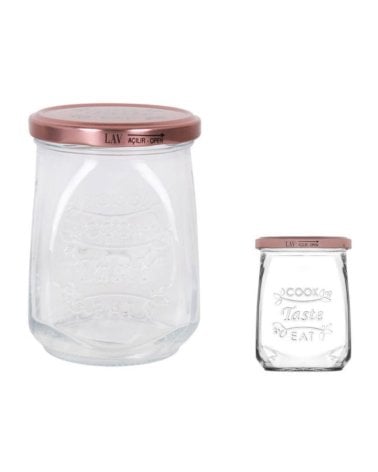 Tarro de Cristal con Tapa de Metal Tasty