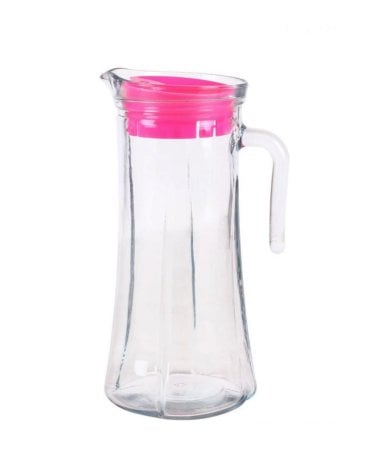 Jarra de Cristal con Tapa Rosa Truva