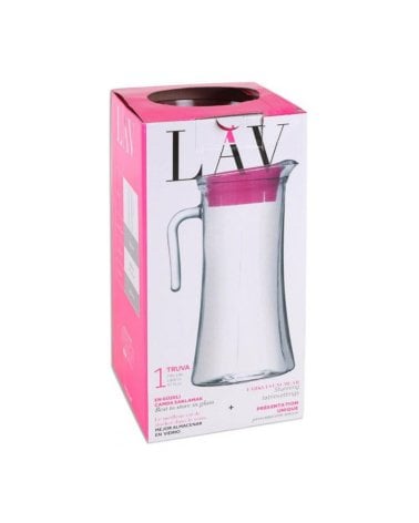 Jarra de Cristal con Tapa Rosa Truva