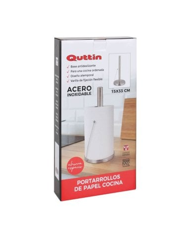 Portarrollo de Cocina de Acero Quttin