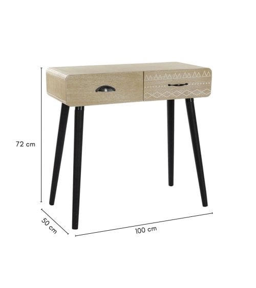 Consola Paulownia de 2 Cajones