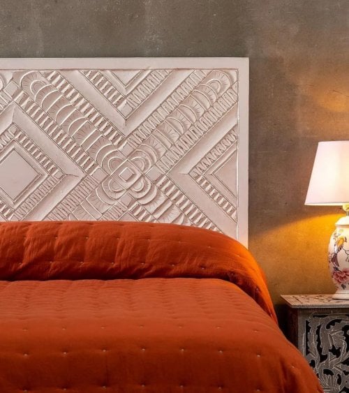 Cabecero Blanco de Madera Vintage