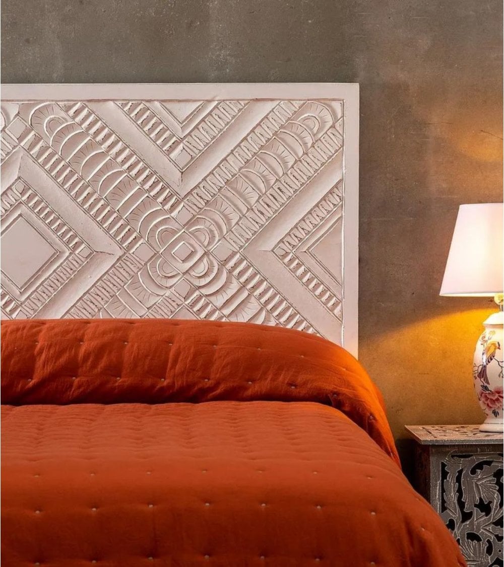 Cabecero Blanco de Madera Vintage