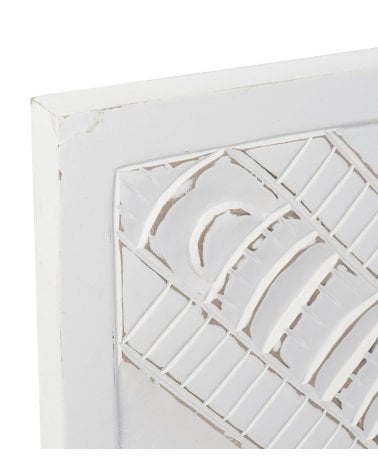 Cabecero Blanco de Madera Vintage