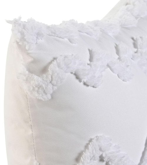 Cojin Boho Blanco con Textura