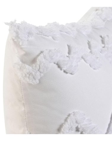 Cojin Boho Blanco con Textura