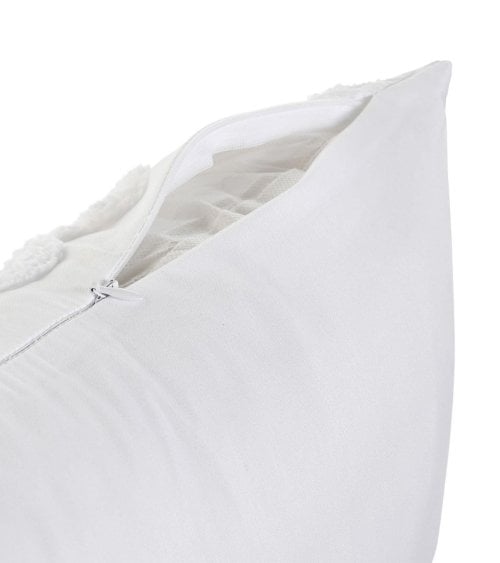 Cojin Boho Blanco con Textura