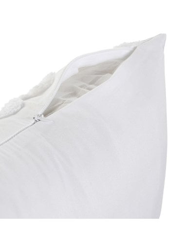 Cojin Boho Blanco con Textura