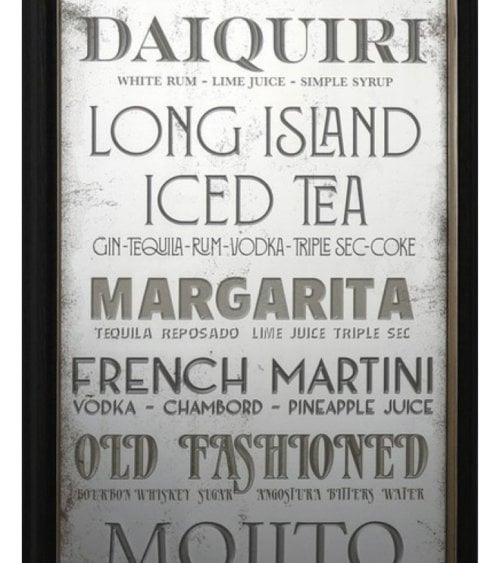 Espejo Vintage de Diseño de Cócteles