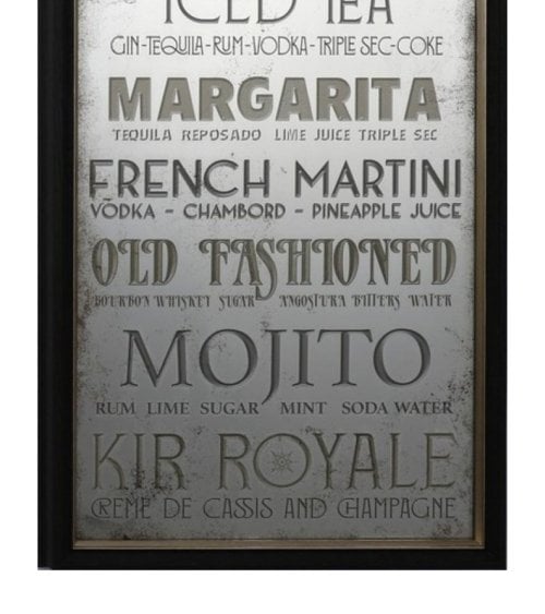 Espejo Vintage de Diseño de Cócteles