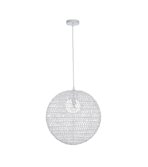 Lámpara Colgante Esfera Blanca de Acero