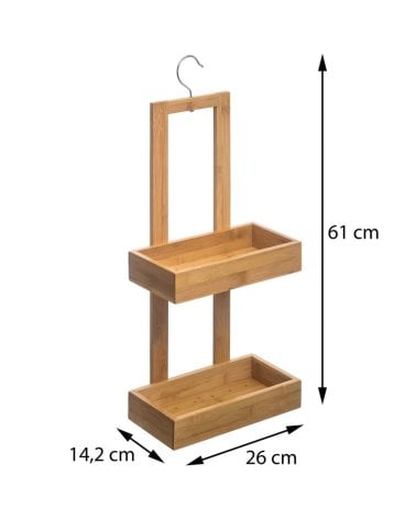 Estante para Ducha de Bambú de 2 Niveles