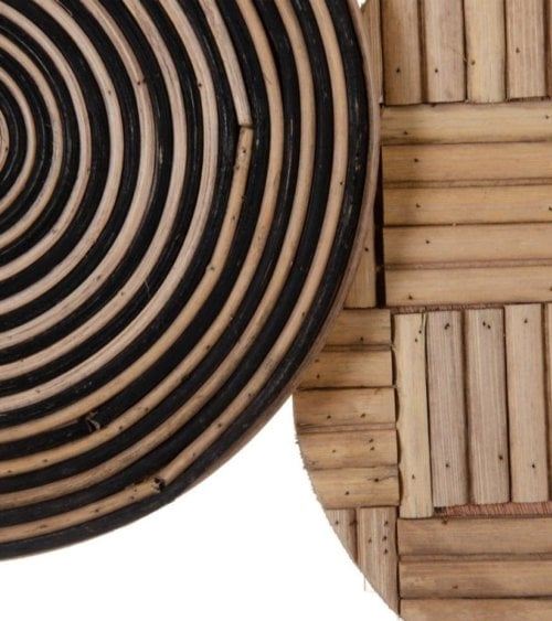 Mural de Círculos de Ratán para Pared