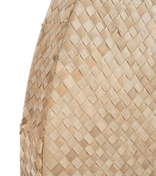 Espejo Circular de Borde con Fibra Natural