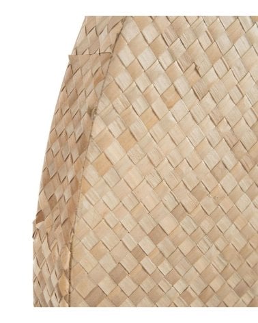 Espejo Circular de Borde con Fibra Natural