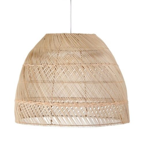 Lámpara Colgante de Bambú Tejido