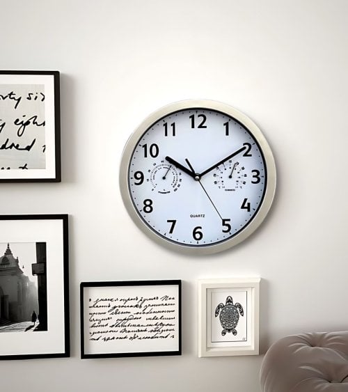 Reloj de Pared con Termometro e Higrometro