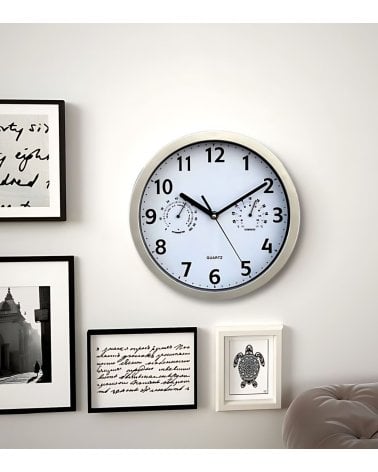 Reloj de Pared con Termometro e Higrometro